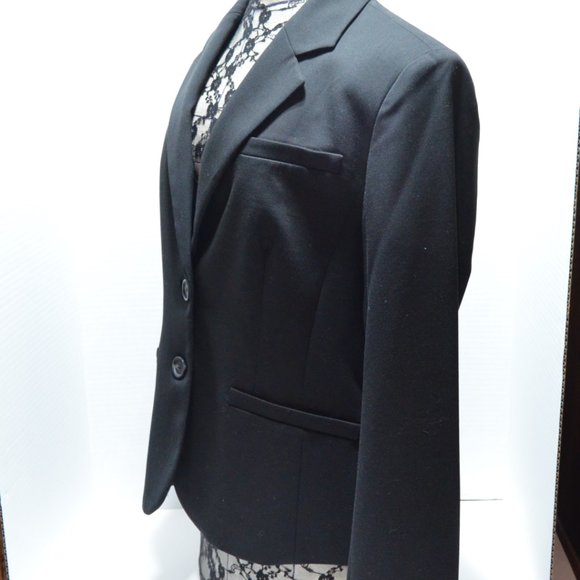 Jones New York Collection Black Olivia Jacket Womens 8 Mix and Match 2 Button - Picture 4 of 8